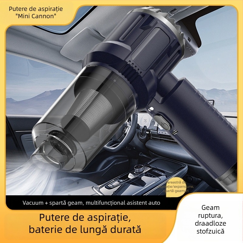 Aspirator mini pentru mașină 6678, carcasă ABS, 7.4V, 75W, aspirație 11000Pa, pentru mașină, interior, canapea, sticlă