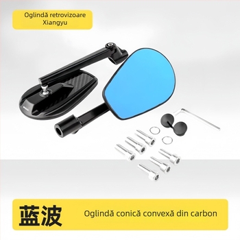 Oglindă retrovizoare pentru motociclete off-road – universală, pătrată, model 305WX, corp metalic, carcasă ABS