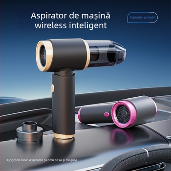 Aspirator portabil pentru mașină, 120W, USB reîncărcabil, aspirație puternică 15-20 kPa, uscat/covor