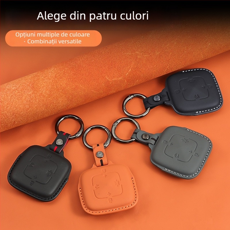 Husă pentru cheie din piele de vită, stil premium, brand Extremely Stunning, fără personalizare