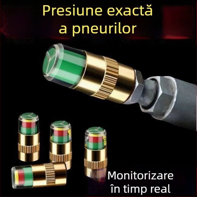 Capac de monitorizare a presiunii anvelopelor - Capac TPMS portabil pentru ventil (Brand: Powerful Factory)
