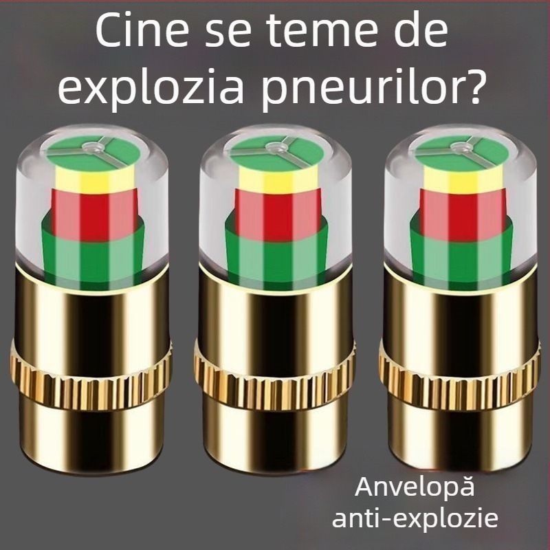 Capac de monitorizare a presiunii anvelopelor - Capac TPMS portabil pentru ventil (Brand: Powerful Factory)