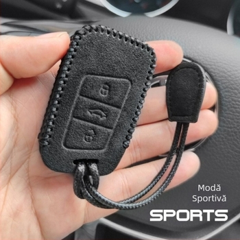 Carcasă pentru chei Volkswagen – velur, stil de afaceri, compatibilă cu cheile VW