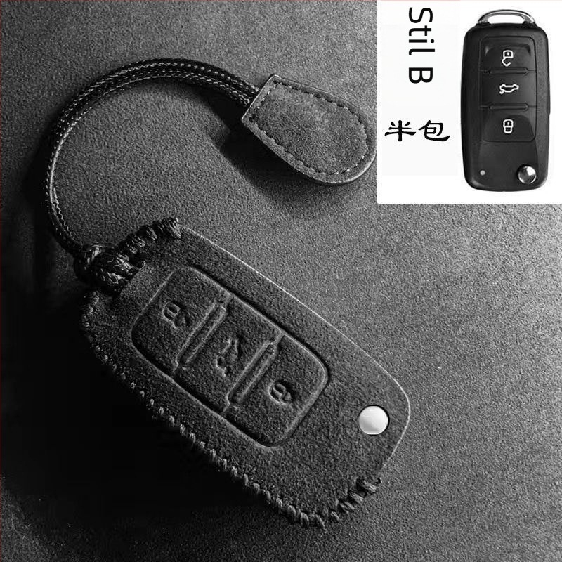 Carcasă pentru chei Volkswagen – velur, stil de afaceri, compatibilă cu cheile VW