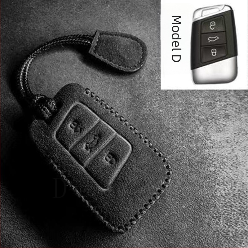 Carcasă pentru chei Volkswagen – velur, stil de afaceri, compatibilă cu cheile VW