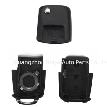 Carcasa pliabilă pentru cheie Volkswagen, pentru chei cu 2/3/4 butoane Golf, Passat, Jetta, Sharan – lamă de cheie cupru + plastic; carcasă din plastic; greutate 45 g