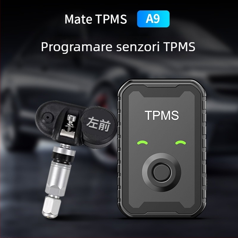 Dispozitiv universal de activare și potrivire TPMS pentru motociclete, modelul A9 — portabil, afișaj digital, impermeabil, interval de presiune 0–6 bar, înaltă precizie