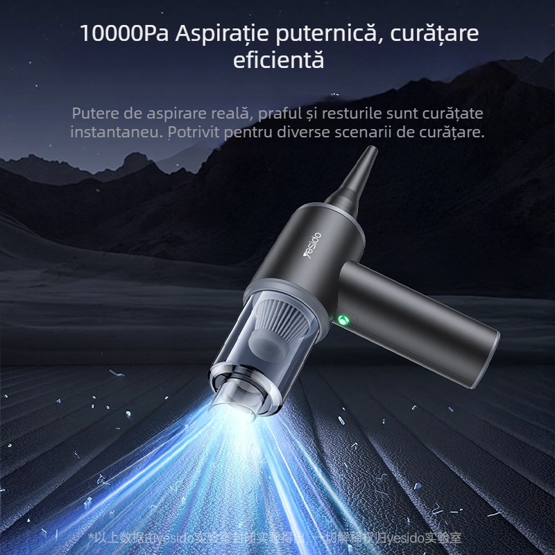 Yesido aspirator fără fir all-in-one, de mână, aspirație puternică, pentru casă și mașină, 2 în 1 aspirator și mop