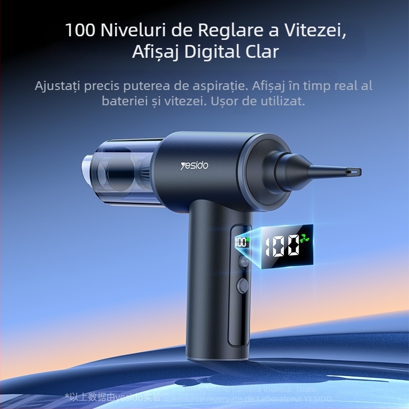 Yesido aspirator fără fir all-in-one, de mână, aspirație puternică, pentru casă și mașină, 2 în 1 aspirator și mop