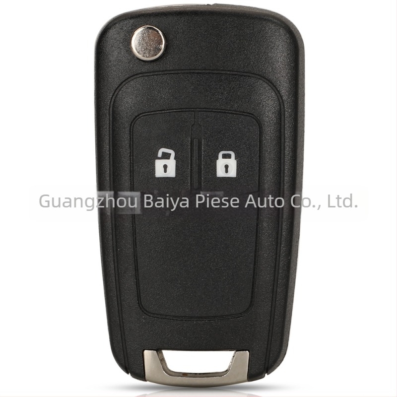 Carcasă pentru cheie retractabilă Opel Buick – înlocuire; lamă: cupru + plastic; carcasă: plastic; greutate: 42 g