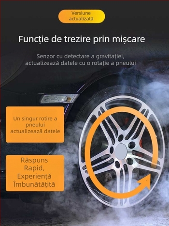 TPMS cu alimentare solară, senzor portabil și afișaj pentru monitorizarea presiunii pneurilor