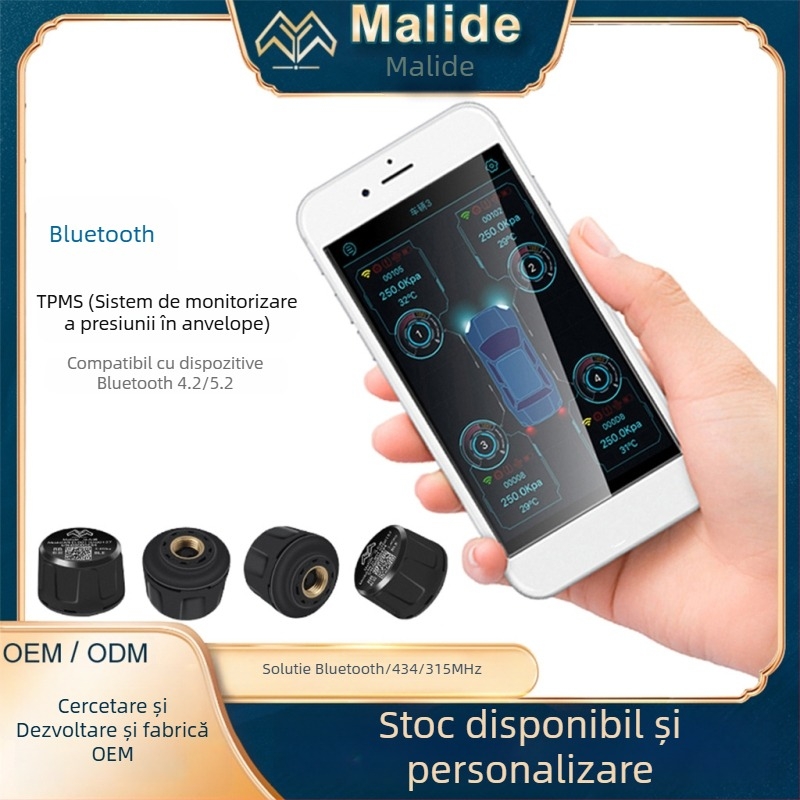 Sistem TPMS cu afișaj digital, Model MLD-B08, Material PA, Brand Maleide, Interval de presiune 640