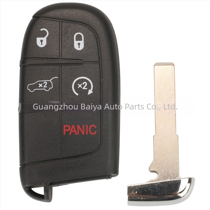 Carcasă pentru cheia Jeep pentru modele cu 2/3/4/5 taste – carcasă din plastic, lamă de cheie din cupru+plastic, 47 g