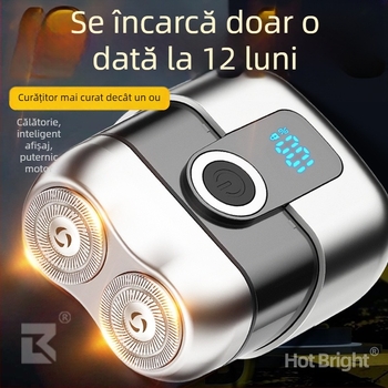 Aparat de ras electric, complet lavabil, motor fără perii silențios, baterie încorporată 800–1000 mAh, versiune cu încărcare