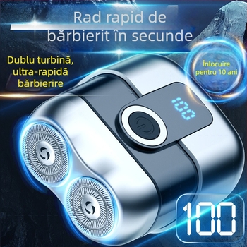Aparat de ras electric, complet lavabil, motor fără perii silențios, baterie încorporată 800–1000 mAh, versiune cu încărcare