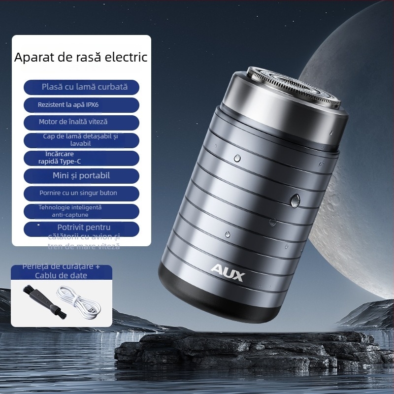 Aparat de ras electric cu cap rotativ cu 3 lame și cap plutitor, autonomie peste 60 de minute, timp de încărcare 2 ore