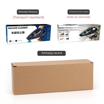 Aspirator de mână pentru mașină, 12V, 120W, 3300Pa, alimentat prin brichetă auto 12V