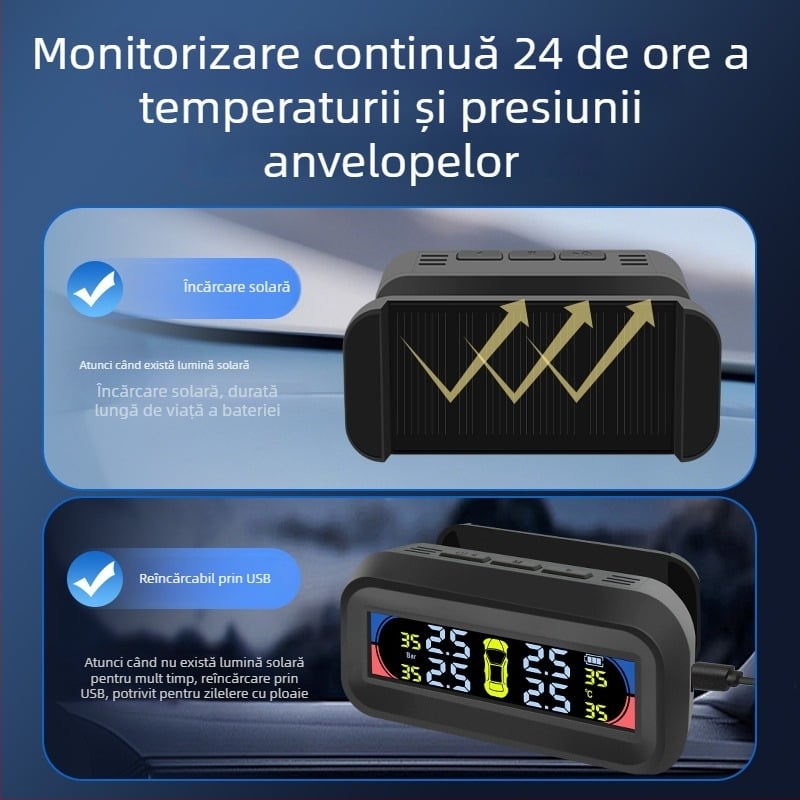 Monitor de presiune a pneurilor pentru mașină - model portabil t10, cod produs F79tm697h7h67t