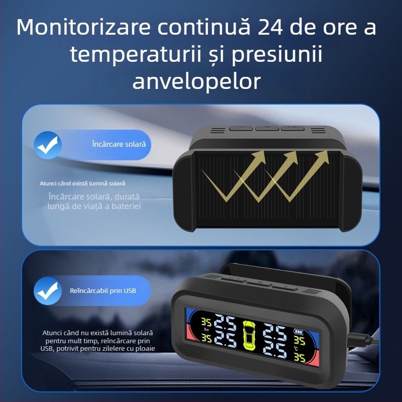 Monitor de presiune a pneurilor pentru mașină - model portabil t10, cod produs F79tm697h7h67t