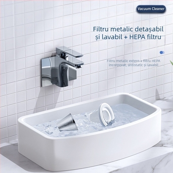 Aspirator auto fără fir, portabil, uscat, 50W, aspirație 2100–3000 Pa, baterie încorporată 1001–1600 mAh, zgomot 36–45 dB, recipient praf, funcție duală aspirație/suflare