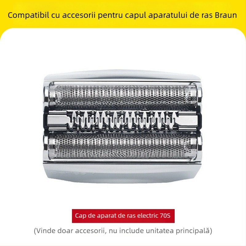 Cap de ras 70S pentru seria 7, cap cu 4 lame reciproce, baterie încorporată 500–800 mAh, motor cu perii, zgomot 46–70 dB