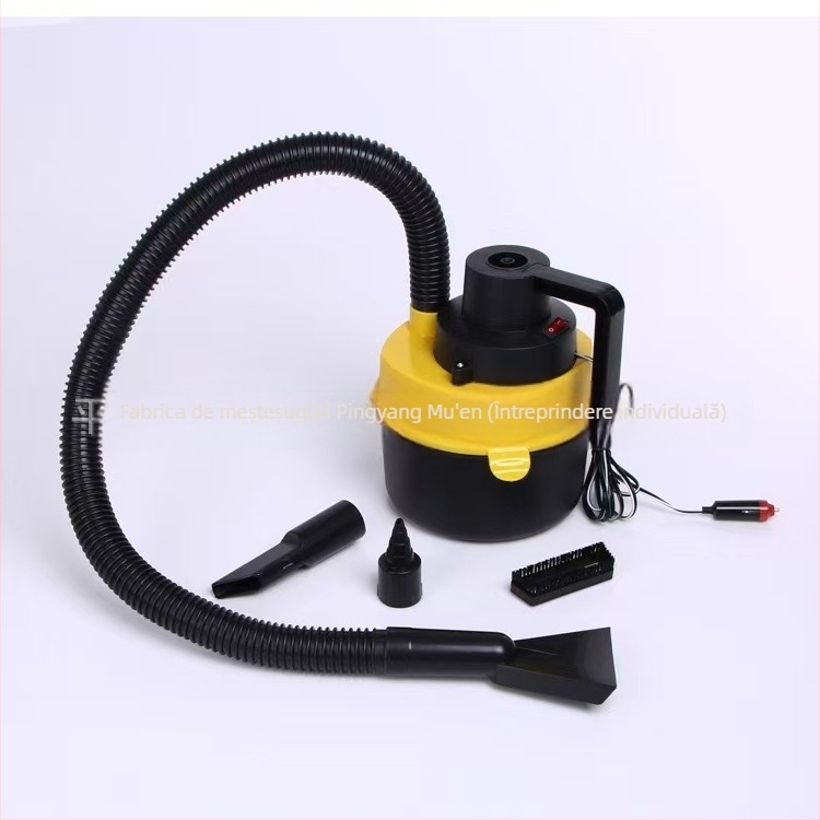 Aspirator auto portabil – pentru utilizare umedă și uscată, 60 W, cablu de aproximativ 2 m, duză plată, cutie de praf