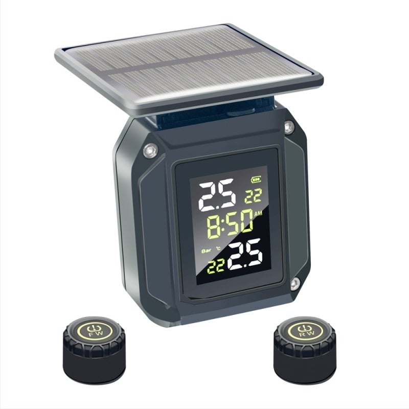 MO-04 TPMS pentru motocicletă – monitorizare wireless a presiunii, afișaj digital, 0-6 bar, precizie înaltă