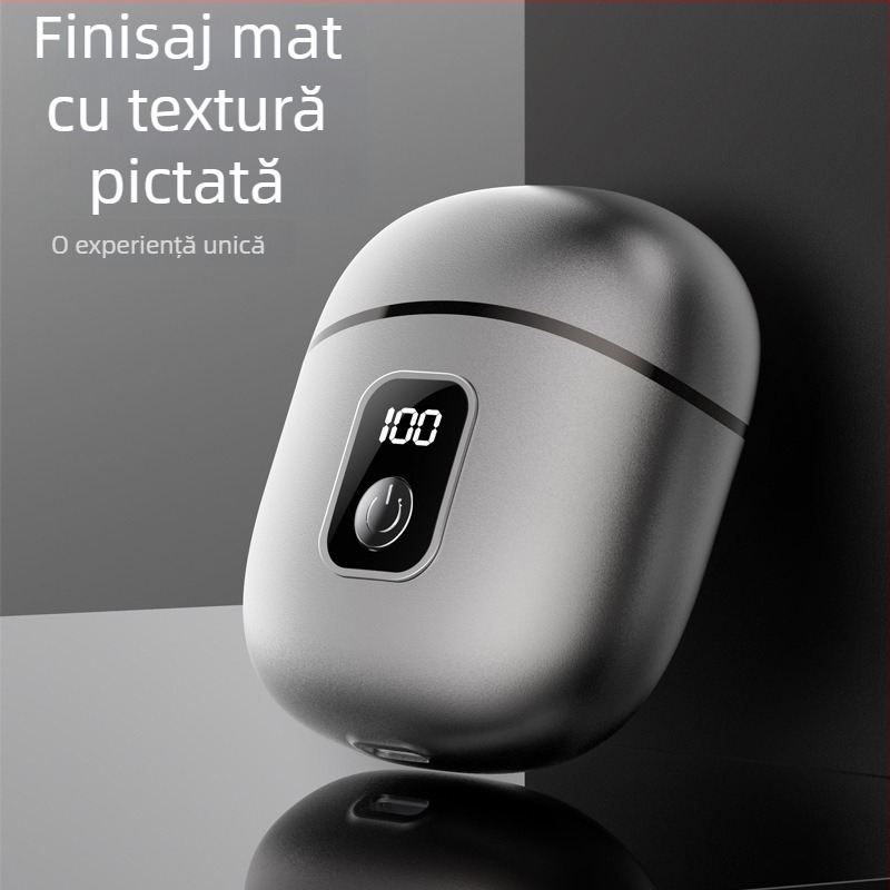 Aparat de ras electric cu 2 capete rotative, afișaj LED, spălare completă a corpului, cap plutitor, reglare potrivire feței