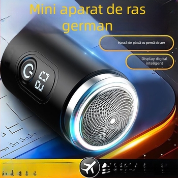 Aparat de ras electric portabil pentru bărbați — compact pentru călători și mașină, utilizare duală: ras și îndepărtarea părului, 1 bucată în cutie
