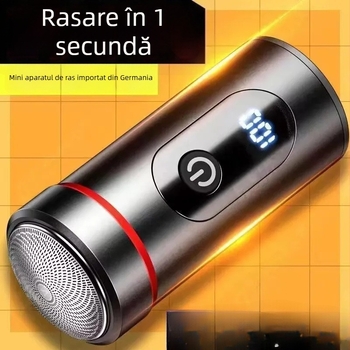 Aparat de ras electric portabil pentru bărbați — compact pentru călători și mașină, utilizare duală: ras și îndepărtarea părului, 1 bucată în cutie
