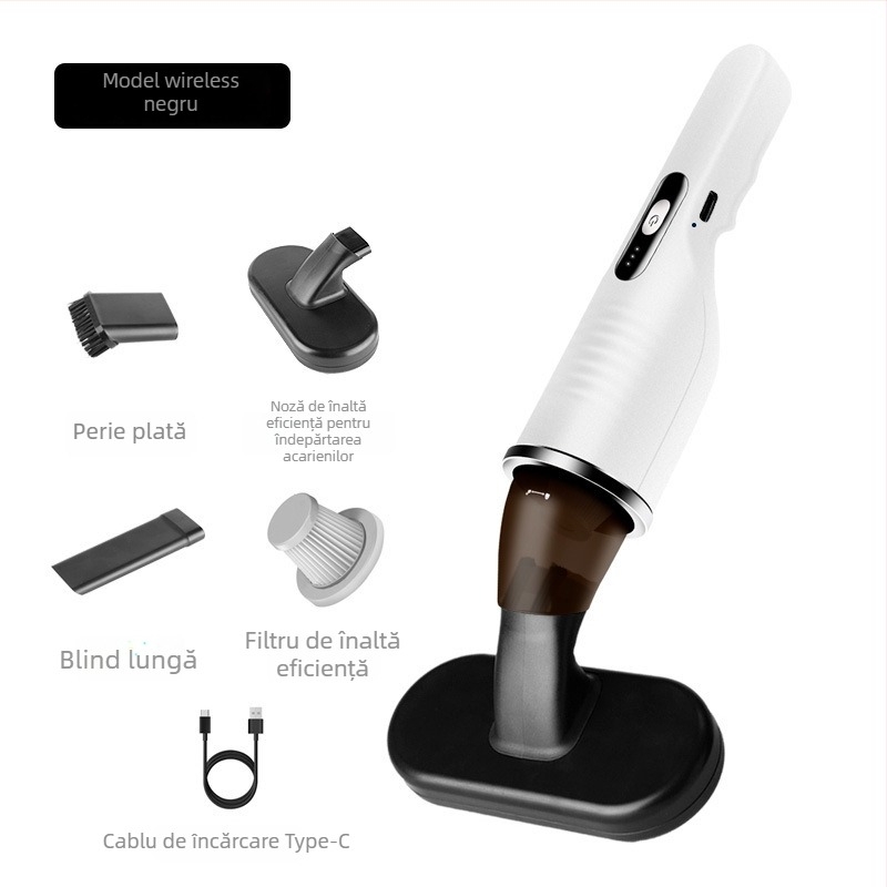 Aspirator portabil pentru mașină, fără fir, 0–200 W, recipient praf, uscat, zgomot sub 36 dB