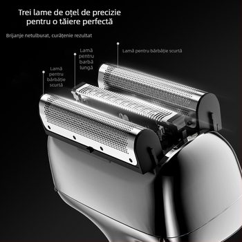 Minhuang aparat de ras electric pentru bărbați — umed și uscat, complet lavabil, încărcare rapidă de 2 ore, baterie încorporată, zgomot redus