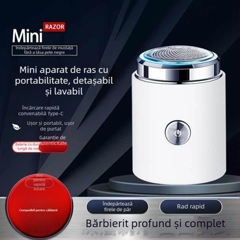 Mașină de ras electrică cu cap plutitor, cap rotativ, rasare umedă și uscată, baterie încorporată reîncărcabilă până la 40 de minute de funcționare, cap detașabil și lavabil
