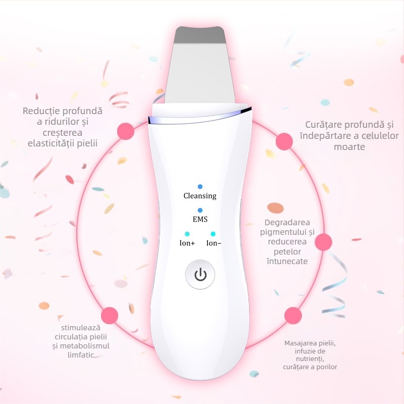 Instrument ultrasonic pentru eliminarea punctelor negre cu ioni negativi/pozitivi, portabil, baterie 300–500 mAh, IPX0