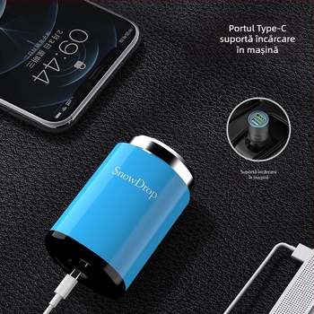 Aparat de ras portabil cu cap rotativ de 3 lame, cap plutitor, cap de curățare detașabil, baterie încorporată 100-300 mAh, autonomie de 30 de zile, motor DC