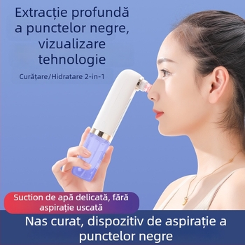 Dispozitiv cu microbule pentru curățarea punctelor negre, pentru uz casnic, curățător electric de pori, cu rezervor de apă detașabil, funcție de încălzire