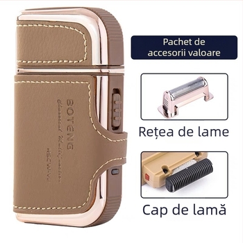 Aparat de ras electric pentru bărbați, cu cap plutitor și 1 cap de tăiere, lamă lavabilă, reîncărcabil, autonomie până la 60 de minute