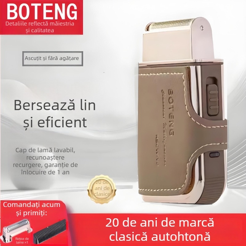 Aparat de ras electric pentru bărbați, cu cap plutitor și 1 cap de tăiere, lamă lavabilă, reîncărcabil, autonomie până la 60 de minute
