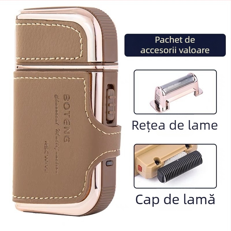 Aparat de ras electric pentru bărbați, cu cap plutitor și 1 cap de tăiere, lamă lavabilă, reîncărcabil, autonomie până la 60 de minute