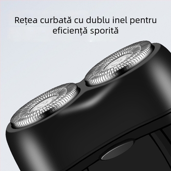 Lingke aparat de ras electric, cap rotativ dublu cu cap plutitor, baterie încorporată 300–500 mAh, autonomie 45–60 minute, zgomot redus