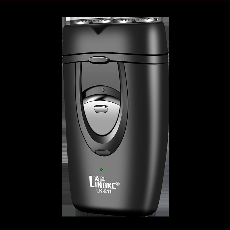 Lingke aparat de ras electric, cap rotativ dublu cu cap plutitor, baterie încorporată 300–500 mAh, autonomie 45–60 minute, zgomot redus