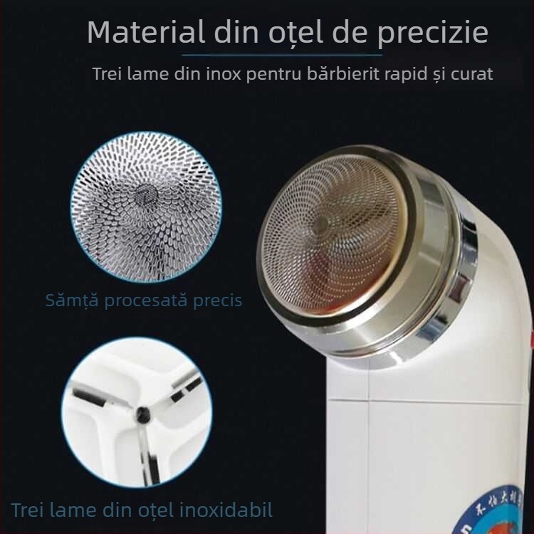 Real Man rasor electric – cap rotativ cu 1 lamă, alimentare cu baterii (externă), fără baterie încorporată, utilizare uscată