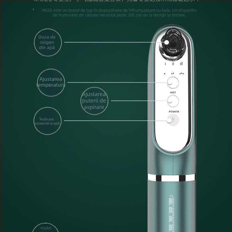 Dispozitiv de înfrumusețare cu bule de hidrogen-oxigen pentru uz casnic – curățare pori, mod manual, brand Ethereum, model YM--891, 2020