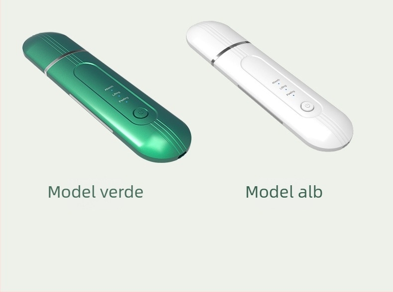 Dispozitiv de îngrijire a pielii cu ultrasunete pentru îndepărtarea punctelor negre și introducere de ioni, model C62, curent EMS micro, 3 trepte de reglaj, carcasă ABS