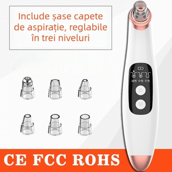 Îndepărtător electric pentru puncte negre cu aspirație – Model L1915, reglaj în 3 trepte, carcasă ABS, adsorbție fizică