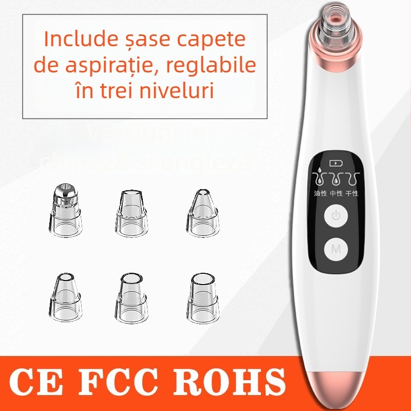 Îndepărtător electric pentru puncte negre cu aspirație – Model L1915, reglaj în 3 trepte, carcasă ABS, adsorbție fizică