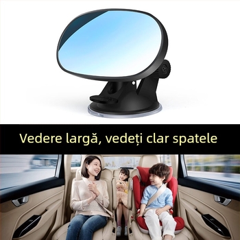 IELTS Qi Oglindă retrovizoare auto cu ventuză pentru observare copil în scaun, rezistentă la spargere