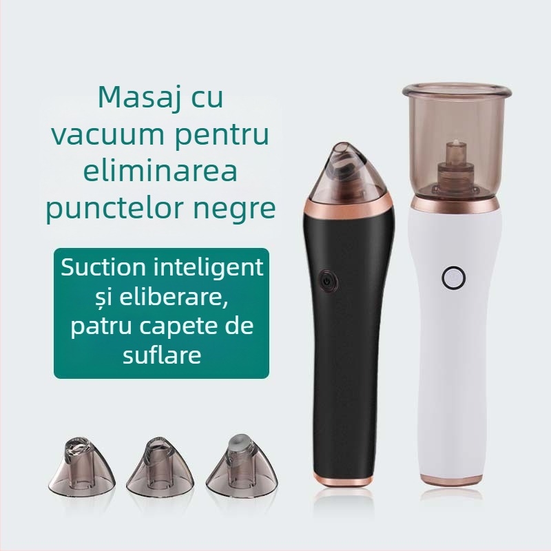 Dispozitiv ultrasonic de vacuum pentru îndepărtarea punctelor negre și curățarea feței, aparat de cupping facial