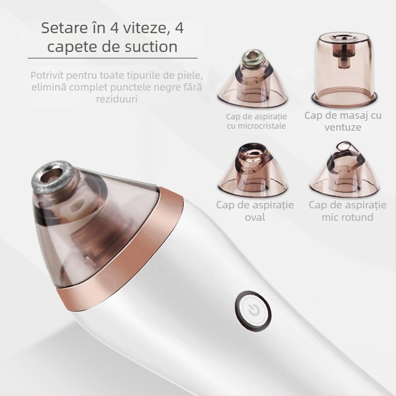 Dispozitiv ultrasonic de vacuum pentru îndepărtarea punctelor negre și curățarea feței, aparat de cupping facial