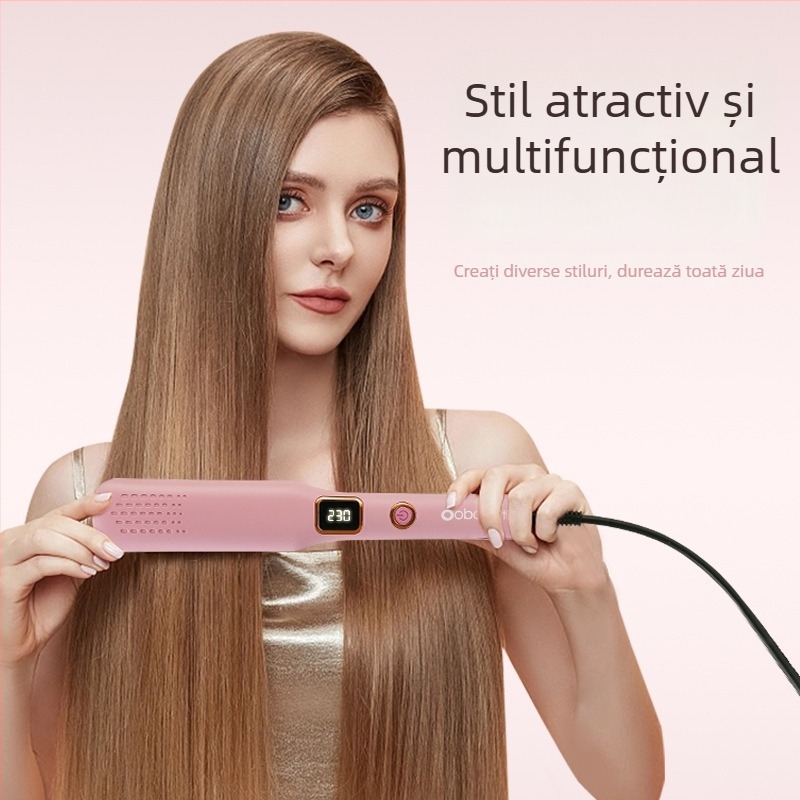Aparat dublu scop pentru curling și îndreptare păr, tambur 16–20 mm, 110–220 V, 15–45 W, control de temperatură în 10 trepte, pentru păr ud sau uscat